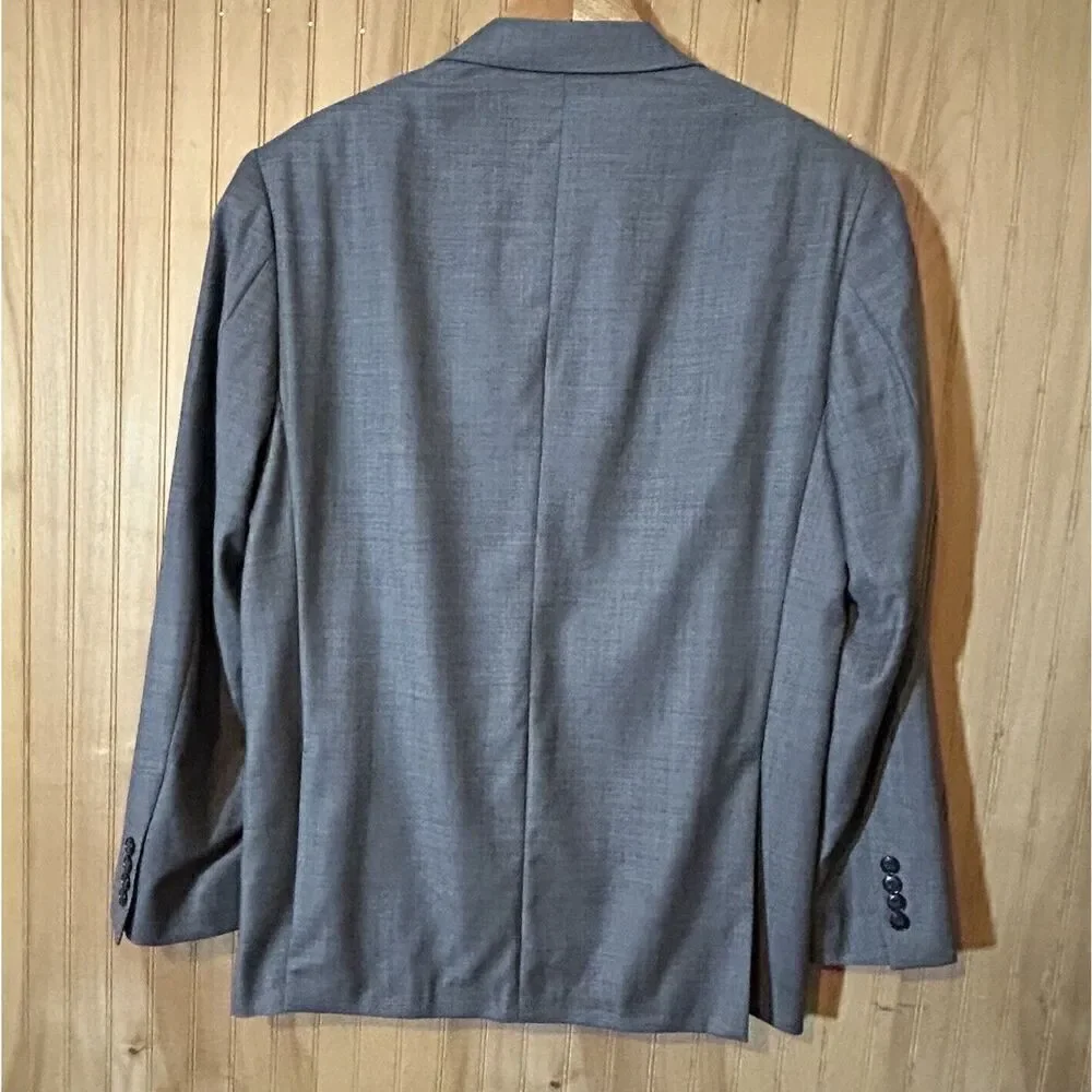 Jos A Bank Men's 40R Gray 2 Button Suit Coat Slim Fit 100% Wool